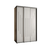 SCHWEBETÜRENSCHRANK 235,2/160/60 3-türig - Silberfarben/Schwarz, Holz/Metall (160/235/60cm) - Abiks Möbel