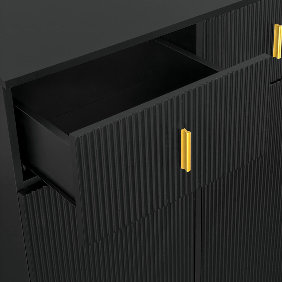 SIDEBOARD Schwarz 83/35/101 cm - Schwarz, Holzwerkstoff (35/101/83cm) - Urban Meuble