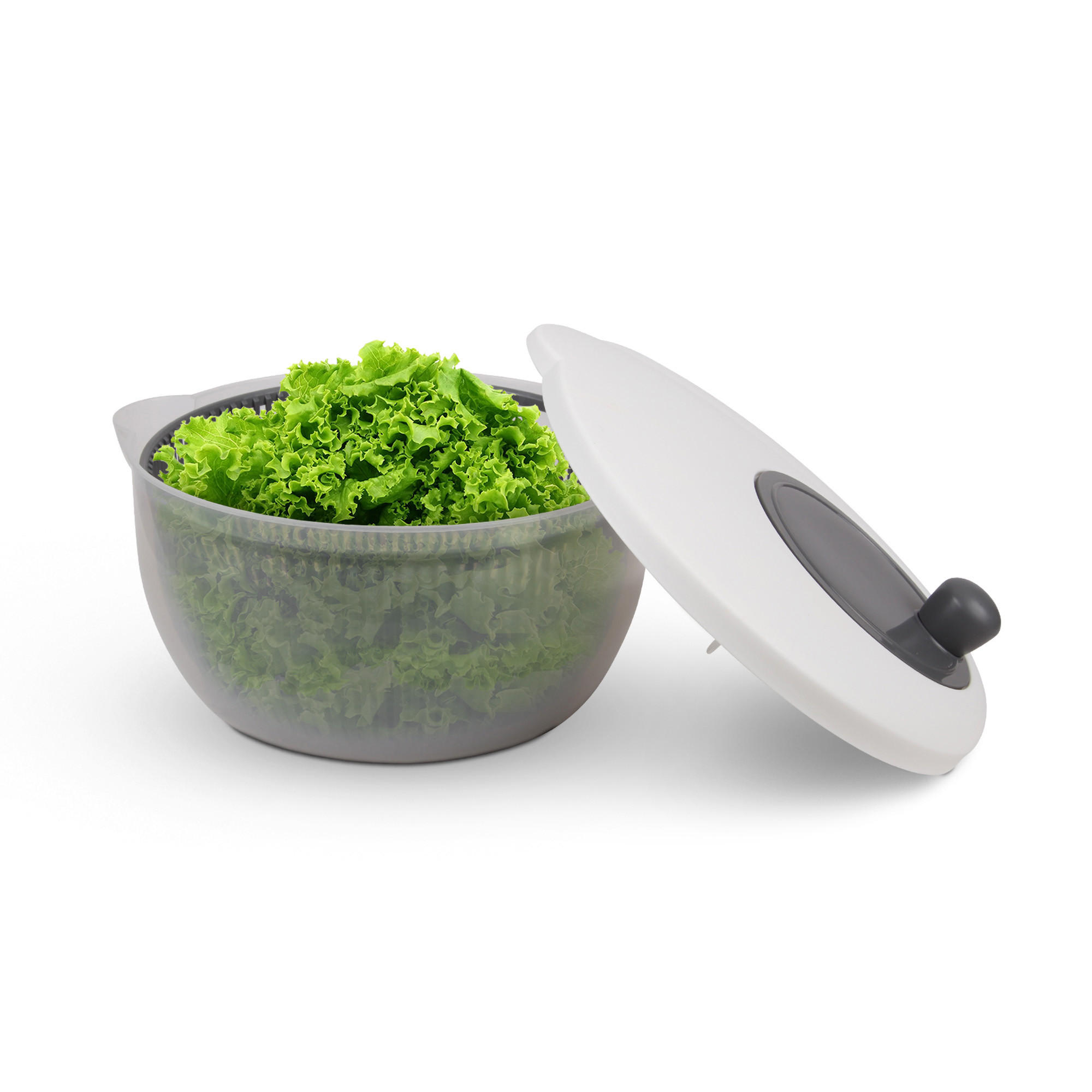 XXXLutz Salatschleuder Transparent, Grau 14 cm