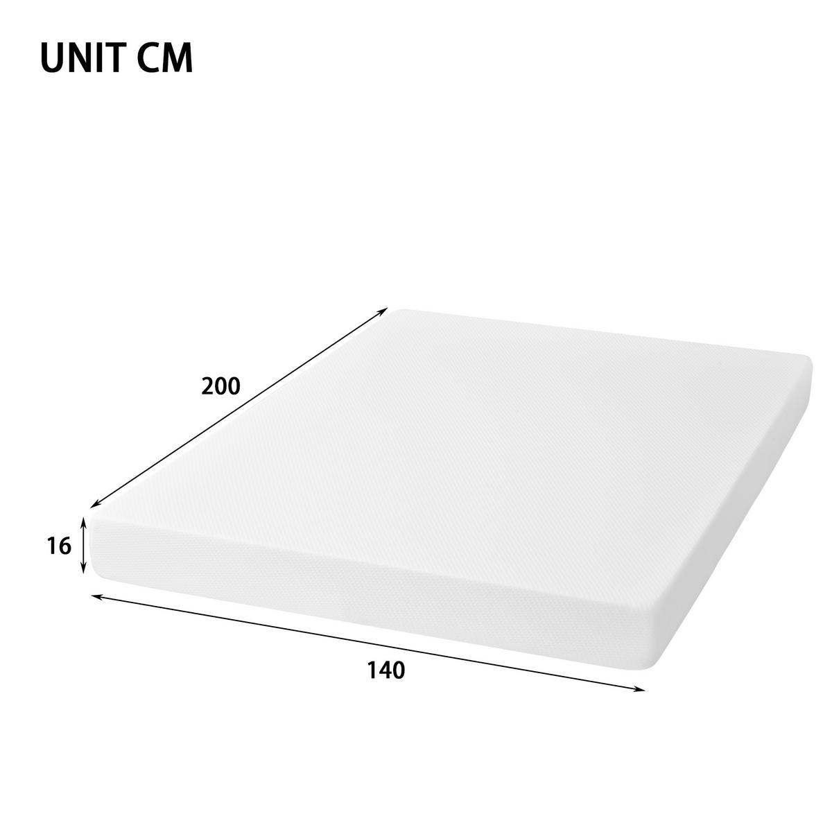KOMFORTSCHAUMMATRATZE 140/200 cm Weiß mit Antirutschpartikeln und Griffen - Weiß, Textil (140/200cm) - Oxeza