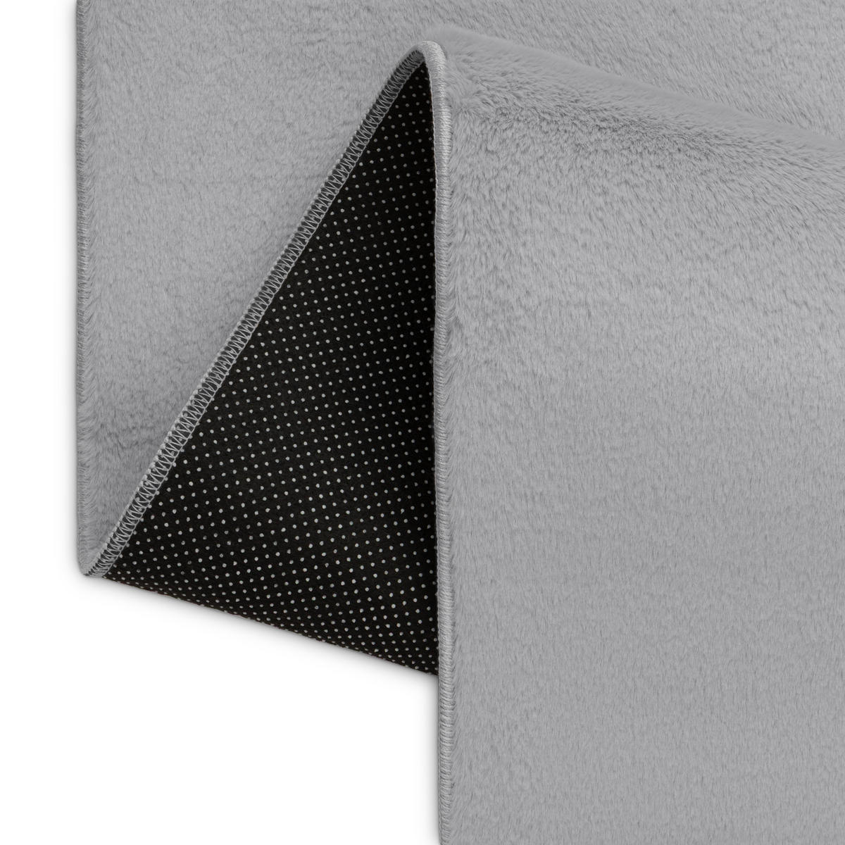 KURZFLORTEPPICH LUMI hellgrau kuschelweich waschbar 240/340 cm - Hellgrau, Textil (240/340cm) - Tapiso