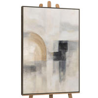 GEMÄLDE Geisterhaftes Licht Schattenfugenrahmen Grau 120x80 cm - Grau, Holz (120/80cm) - YS-art gallery