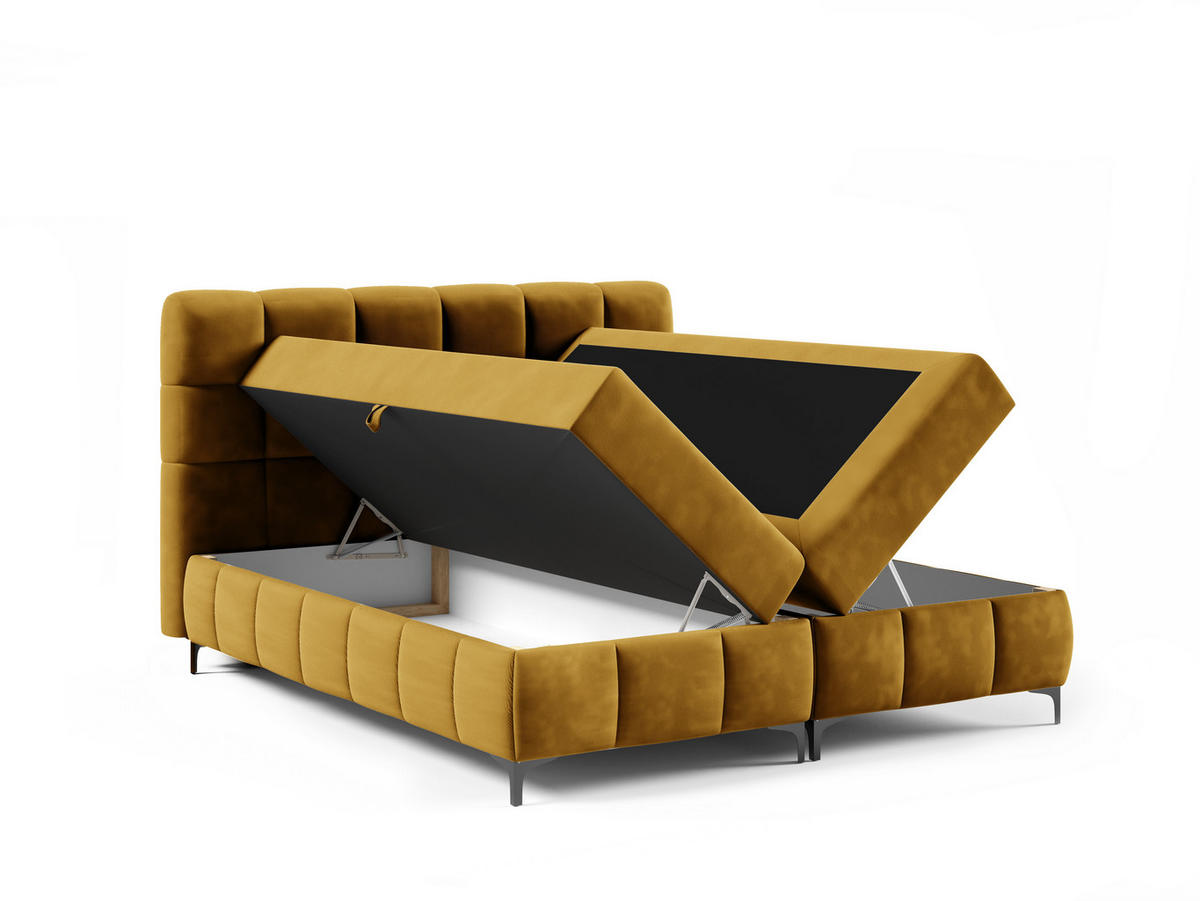 BOXBETT Cynthia 120x200 gelb H3 - Gelb, Textil (120/200cm) - AN-Moebel 4u
