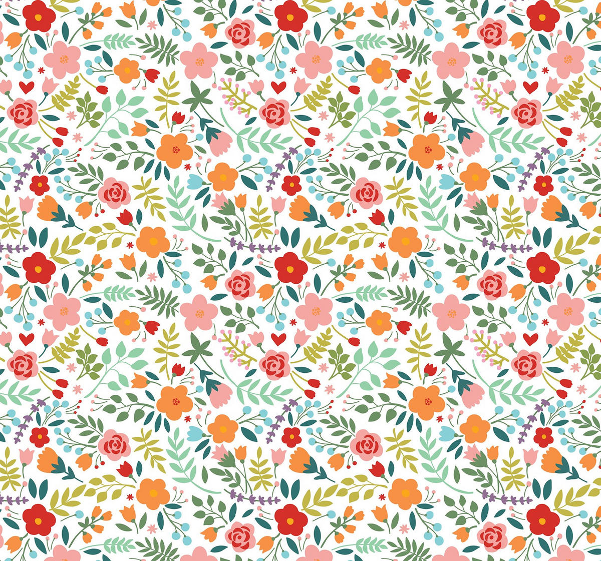 ROLLO LICHTDURCHLÄSSIG 150x140 cm Gemalte Blumen - Grün, Textil (150/140cm) - TULUP