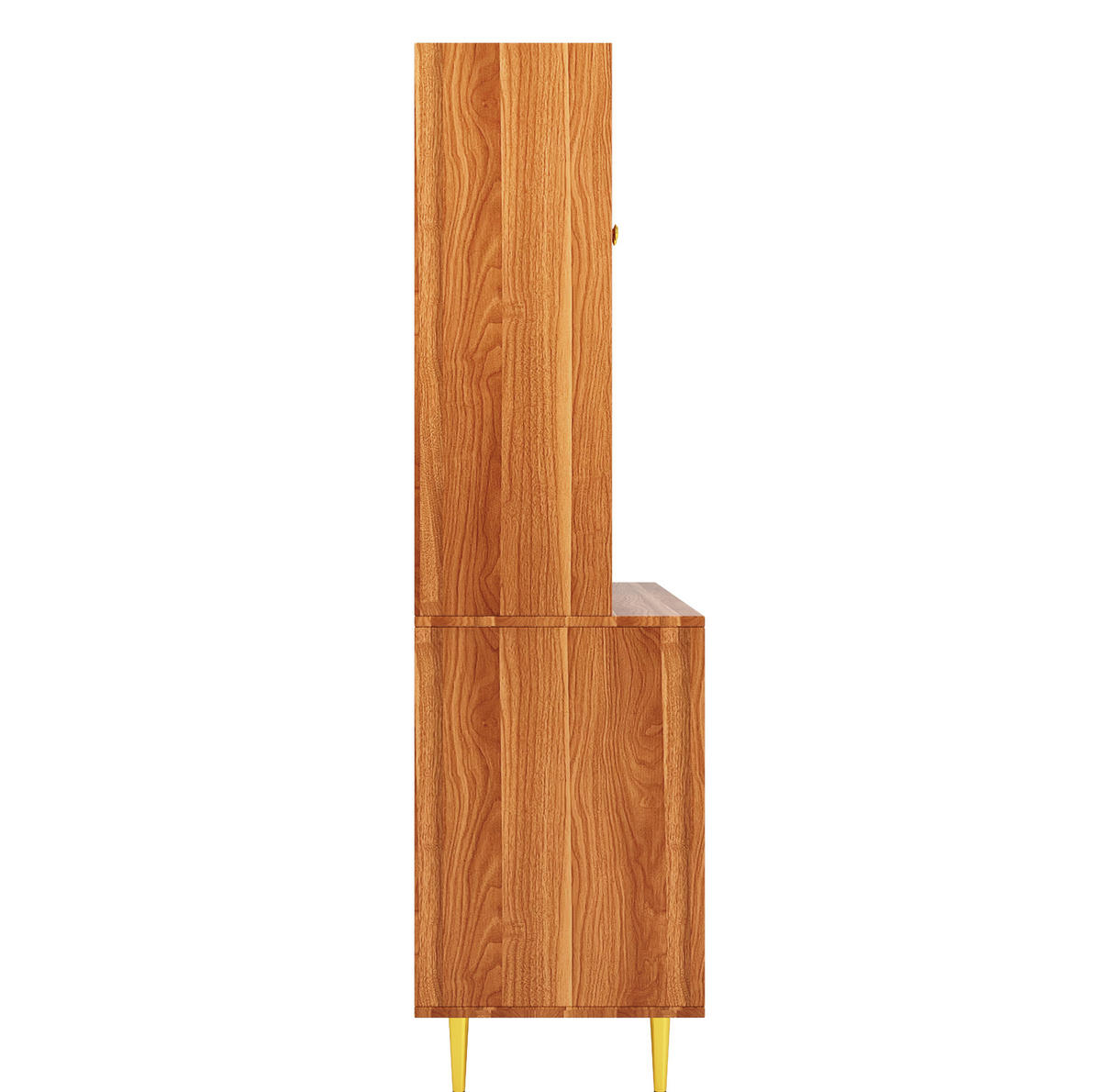 BUFFET mit Changhong-Glastür 145 x 39 x 171 cm MDF Walnut Brown - Braun, Holzwerkstoff (39/171/145cm) - Meubliv