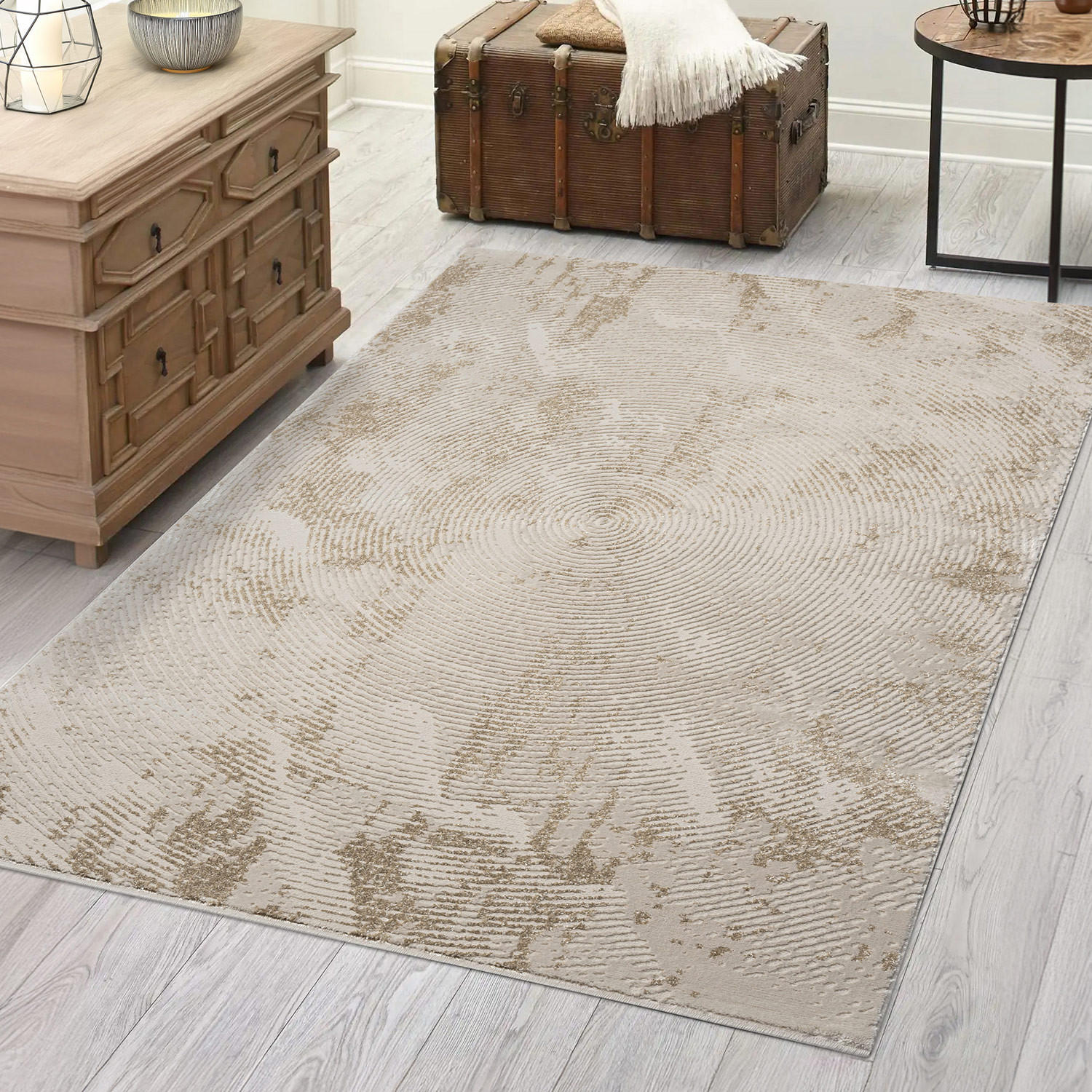 KURZFLOR-TEPPICH Antik 481 Beige 120x170 cm - Beige, Textil (120/170cm) - carpet city