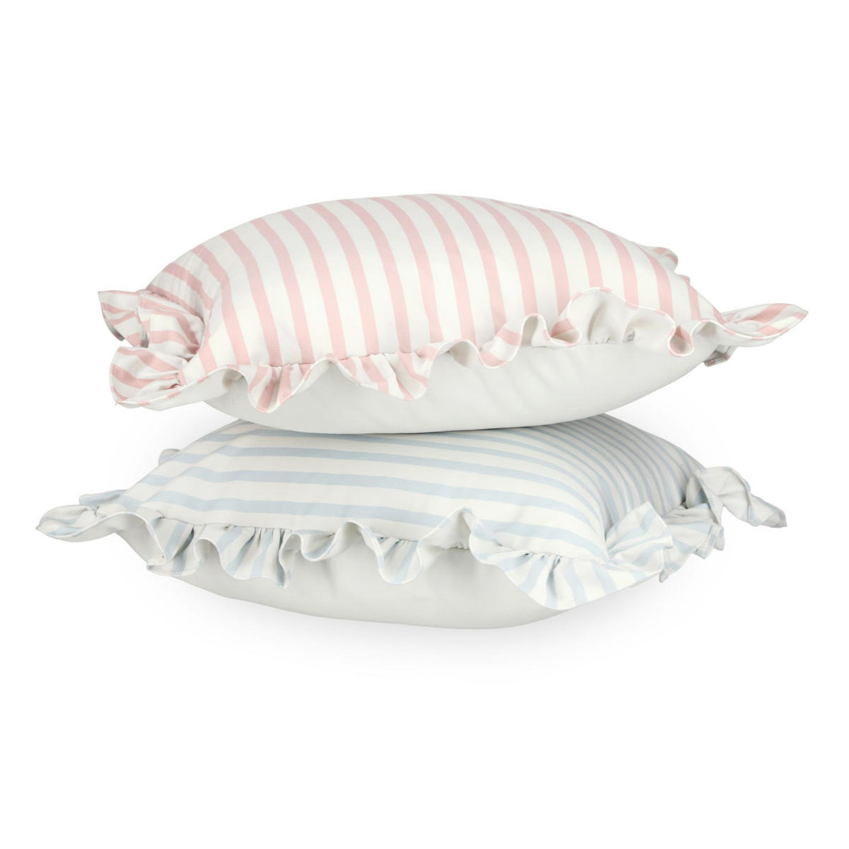 KISSENHÜLLE VOLANT - Hellblau, Textil (45/45cm) - Tom Tailor