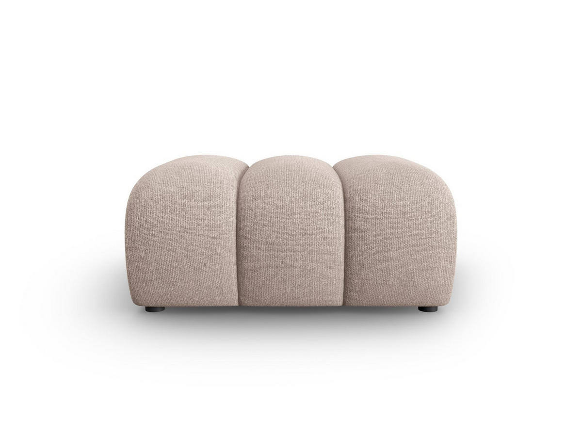 POUF Lupine aus Chenille-Stoff beige - Beige, Textil (95/43/92cm) - Micadoni