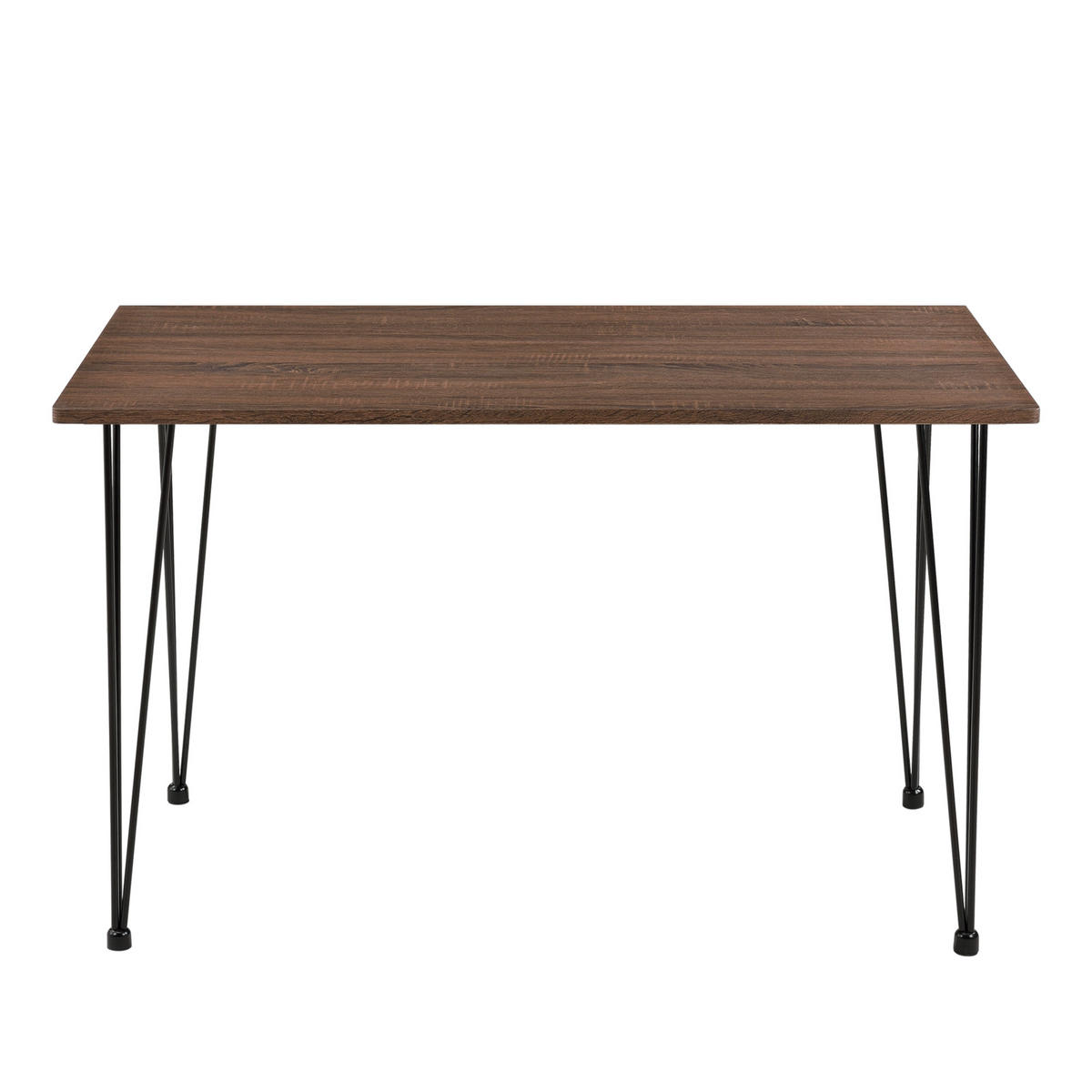 ESSTISCH Kiel - Walnussfarben, Holzwerkstoff/Metall (70/120/75cm) - [en.casa]