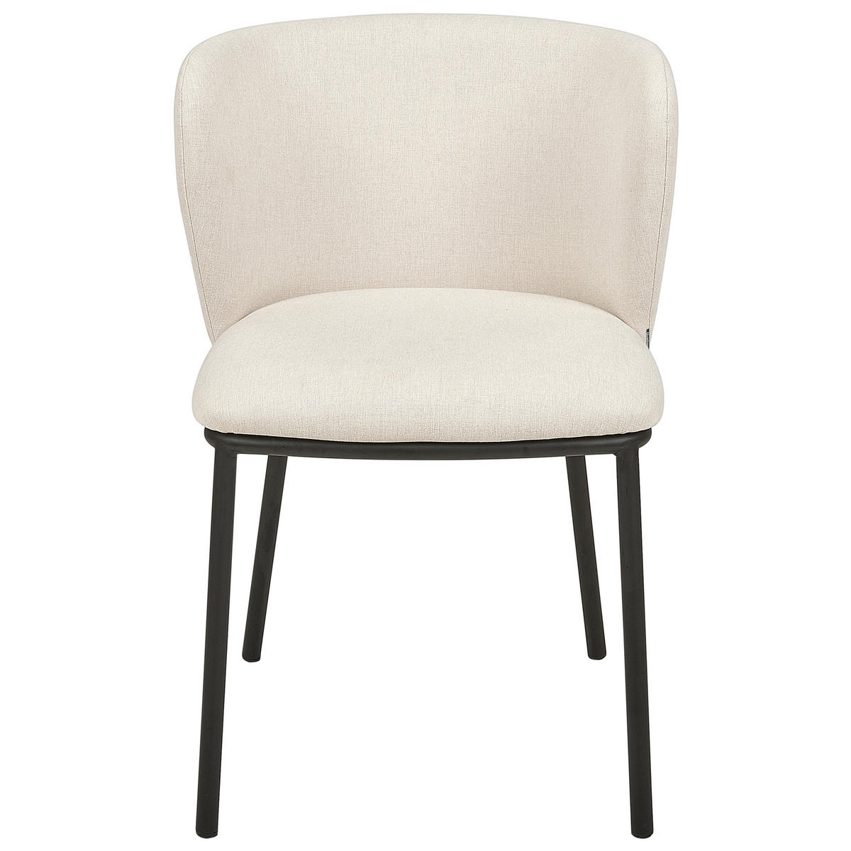 JÍDELNÍ ŽIDLE sada 2 ks čalounění Béžová Mina - béžová, kov/textil (48/75/52cm) - Beliani