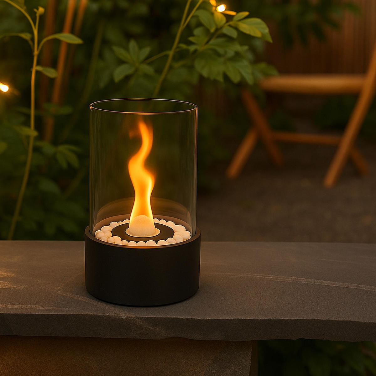 TISCHKAMIN Ignivora 16/16/27 cm - Schwarz, Metall (16/27/16cm) - ZMH