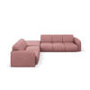 ECKSOFA links Molino aus strukturiertem Stoff rosa 6 Sitzplätze - Pink, Textil (250/315cm) - Micadoni
