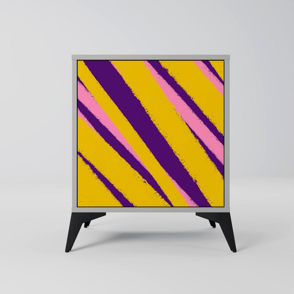 SIDEBOARD DREAMS COME TRUE, Grau, 57,5x42x57,5 cm, Ohne Füße - Multicolor/Grau, Holzwerkstoff (57.5/57.5/42cm) - SpaceRebels