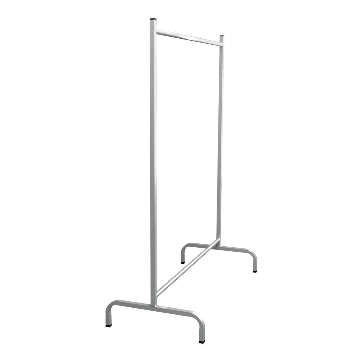 KLEIDERSTÄNDER Staffanstorp - Silberfarben, Metall (104/137/48cm) - [en.casa]