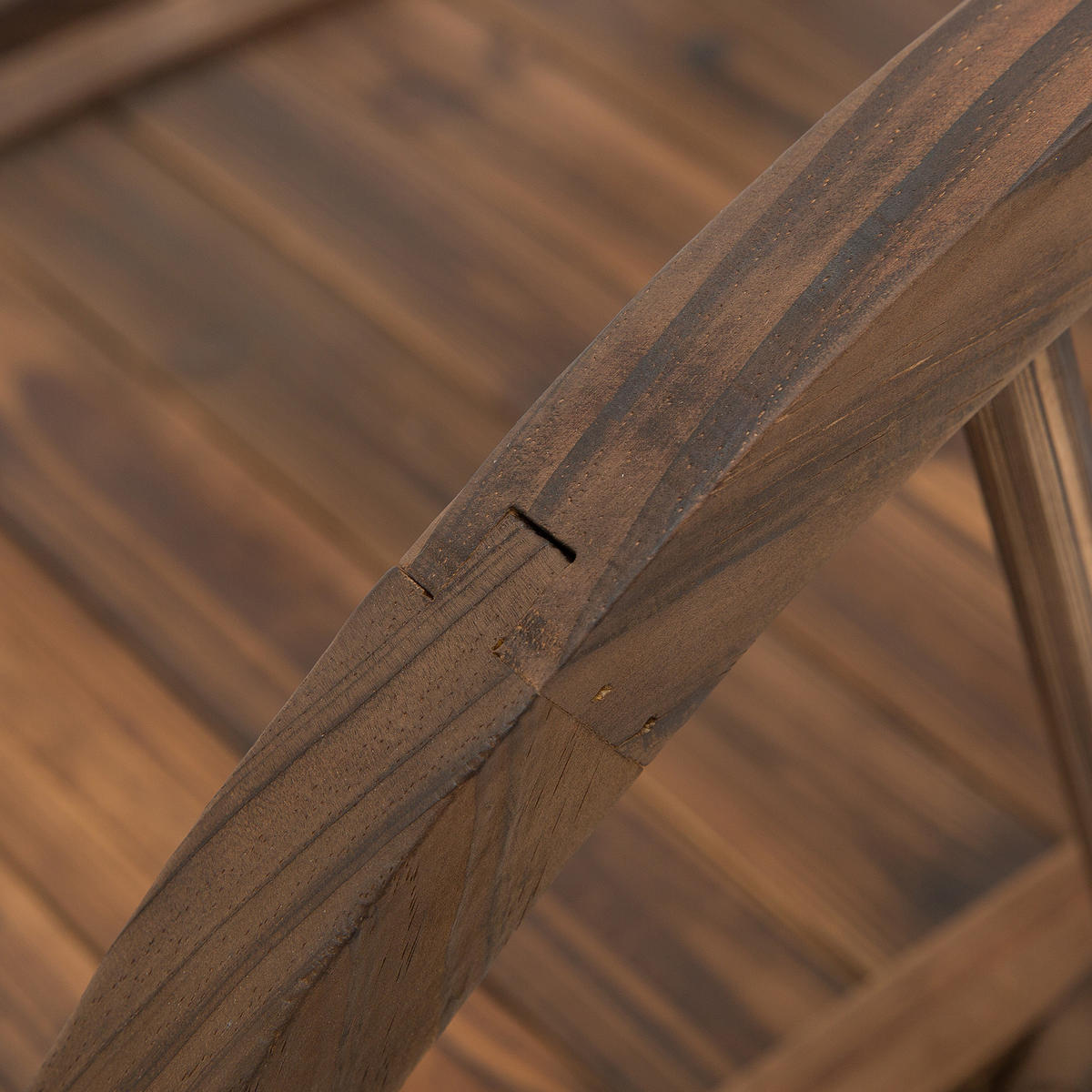 GARTENBRÜCKE aus Tannenholz - Dunkelbraun, Holz (100/50/37cm) - Outsunny