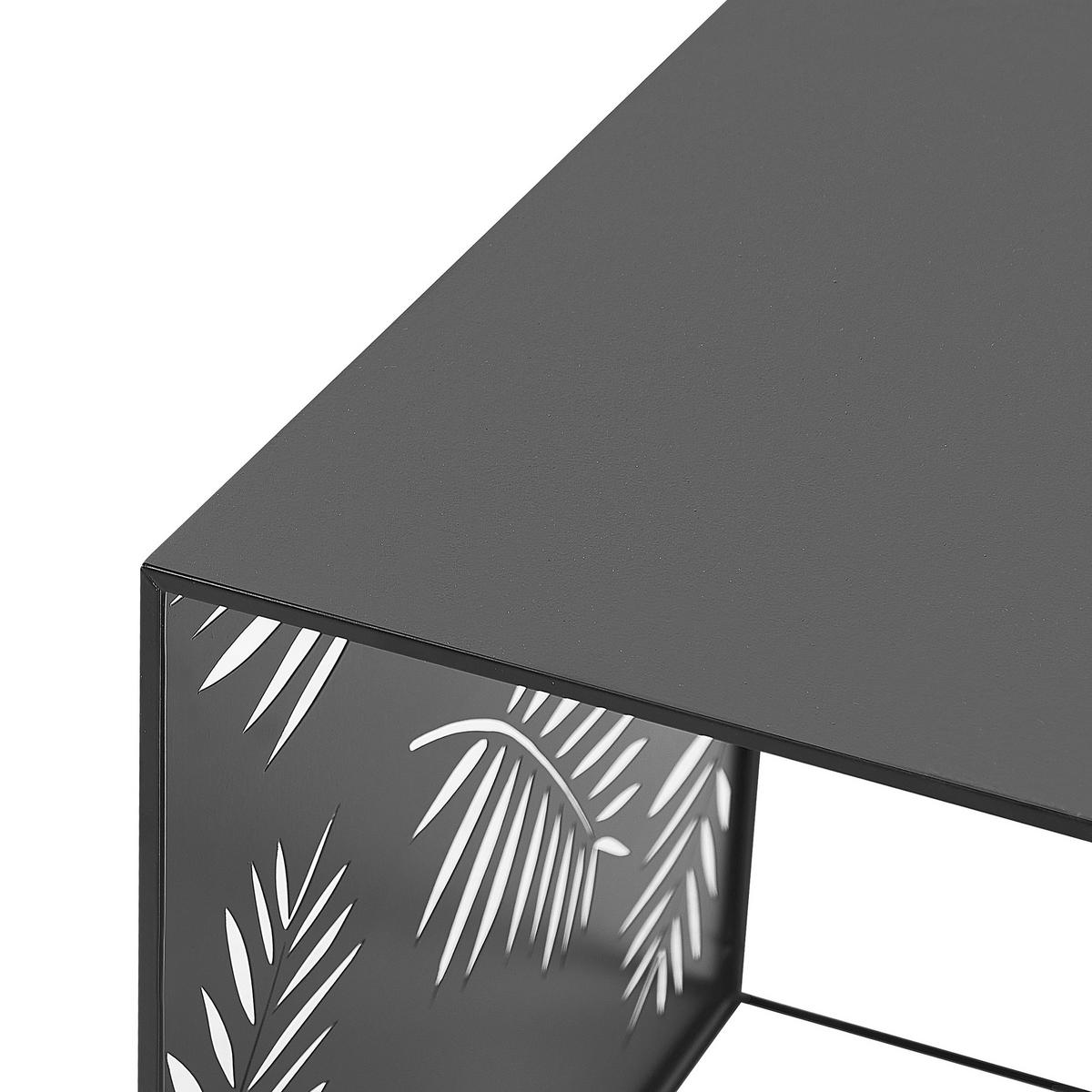 COUCHTISCH 3er Set Rechteckig Schwarz Waldo - Schwarz, Metall (42/41cm) - Beliani