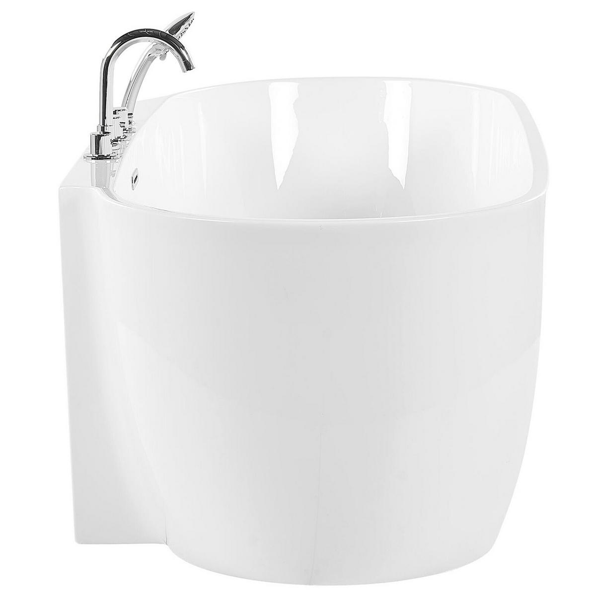 BADEWANNE FREISTEHEND 80x170x83 cm weiß Rotso - Weiß, Kunststoff (80/83/170cm) - Beliani