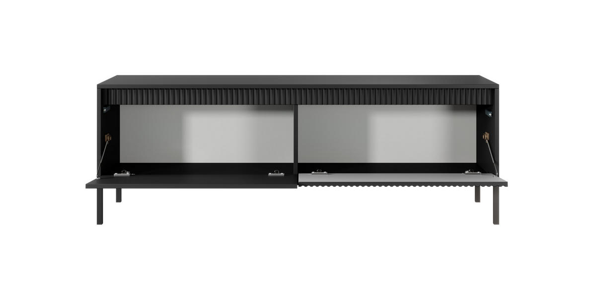 TV-SCHRANK Schwarz Senso 153 X 53 cm - Schwarz, Holzwerkstoff (153/53/39cm) - Bettso