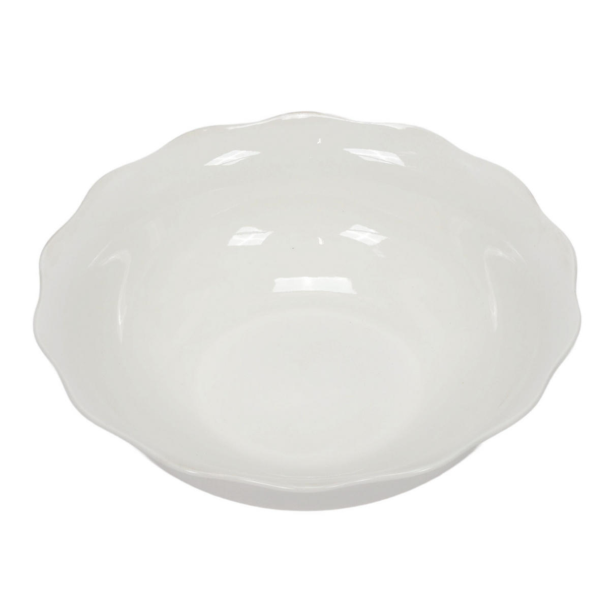 SALATSCHÜSSEL Alma Weiß 22,7/22,7/6,5 cm - Weiß, Keramik (22.7cm) - Secret de Gourmet