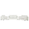SOFA-SET 6-sitzer Leder Weiß Helsinki - Weiß, Leder/Kunststoff (186/72/76cm) - Beliani