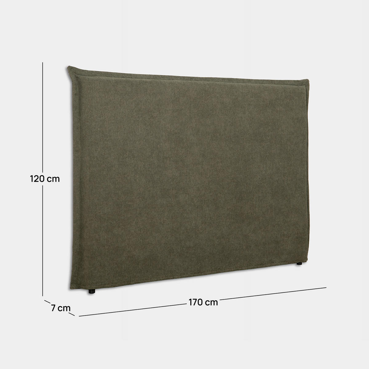 KOPFTEIL DOPPELTES Louise Grün 170 cm x 120 cm - Grün, Textil (170/7cm) - Klast Home