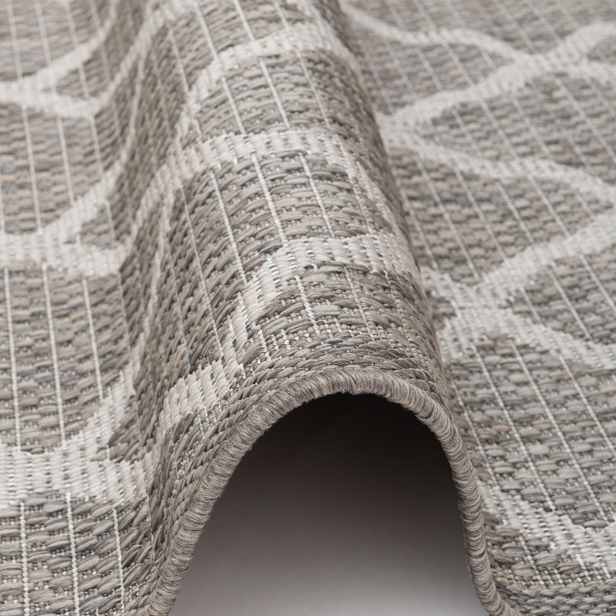IN & OUTDOOR TEPPICH FLACHGEWEBE VALENCIA MODERN - Grau, Textil (120/170cm) - Pergamon
