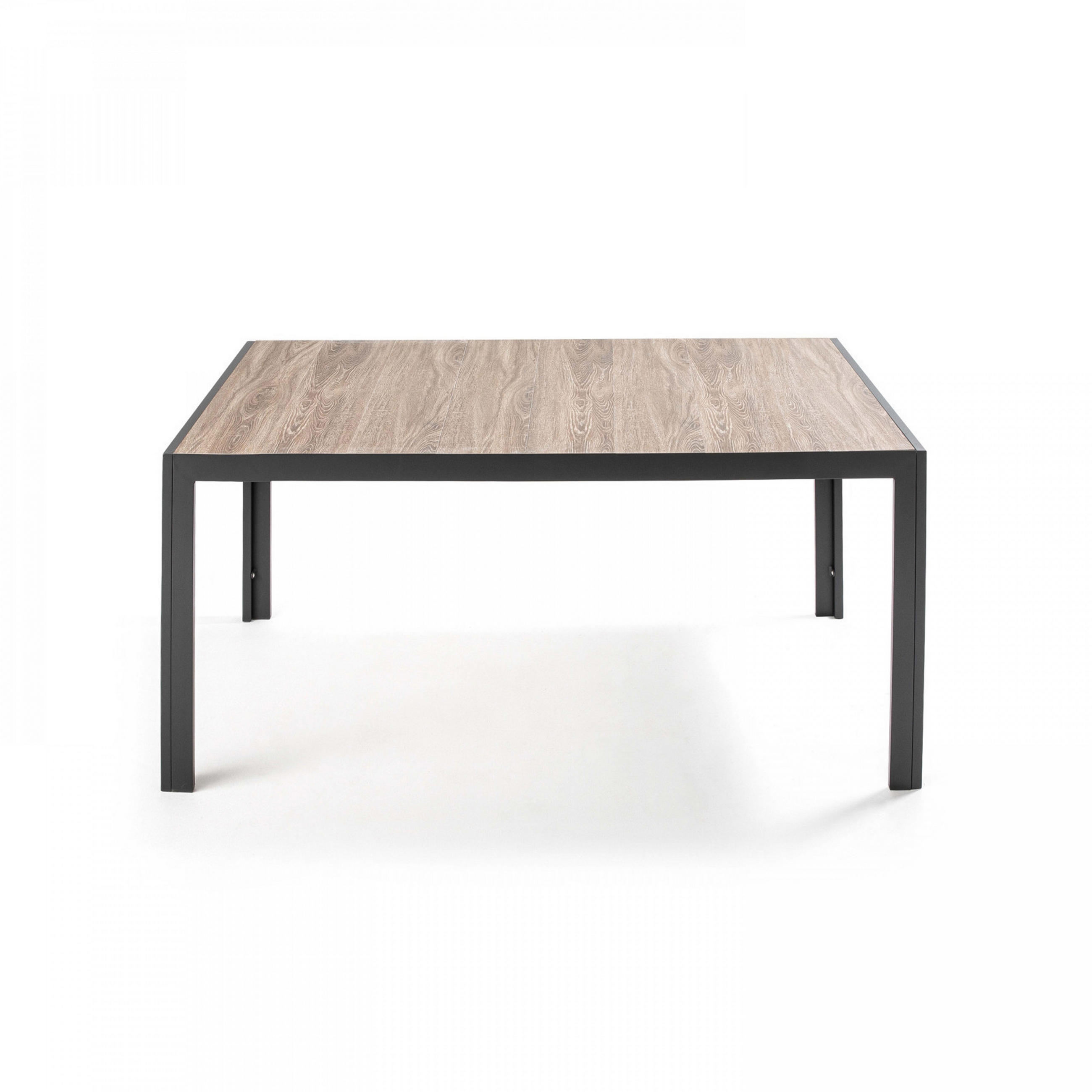 GARTENTISCH ., Braun/Grau - Braun/Grau, Metall (146/100/75cm) - Oviala