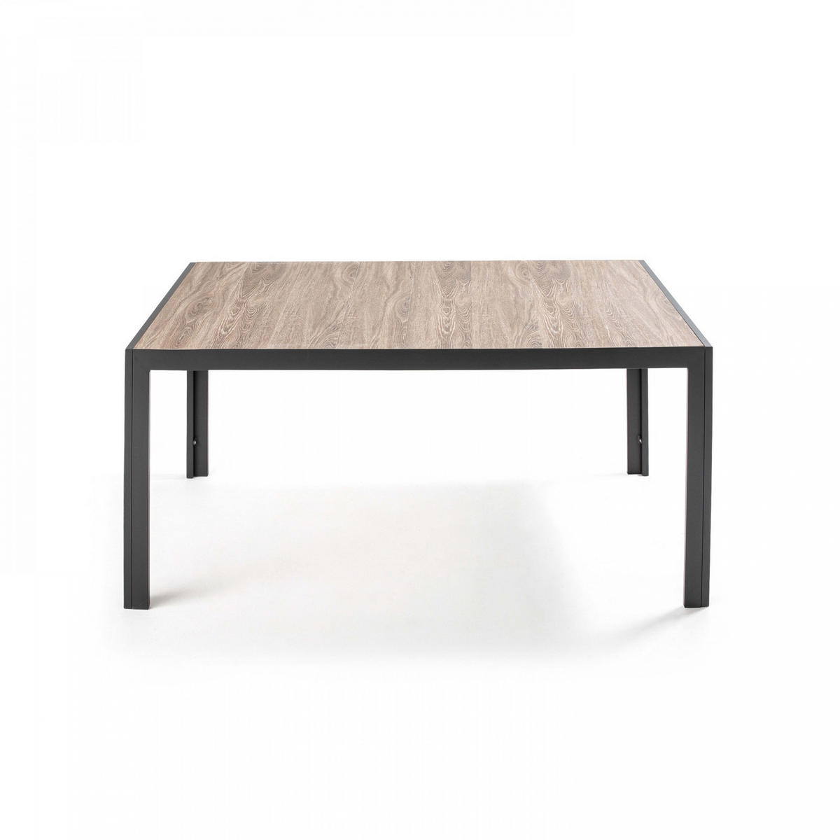 GARTENTISCH ., Braun/Grau - Braun/Grau, Metall (146/100/75cm) - Oviala