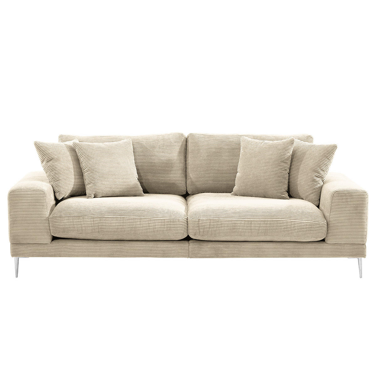 3-SITZER SOFA - Beige, Textil (243/92/103cm) - home24