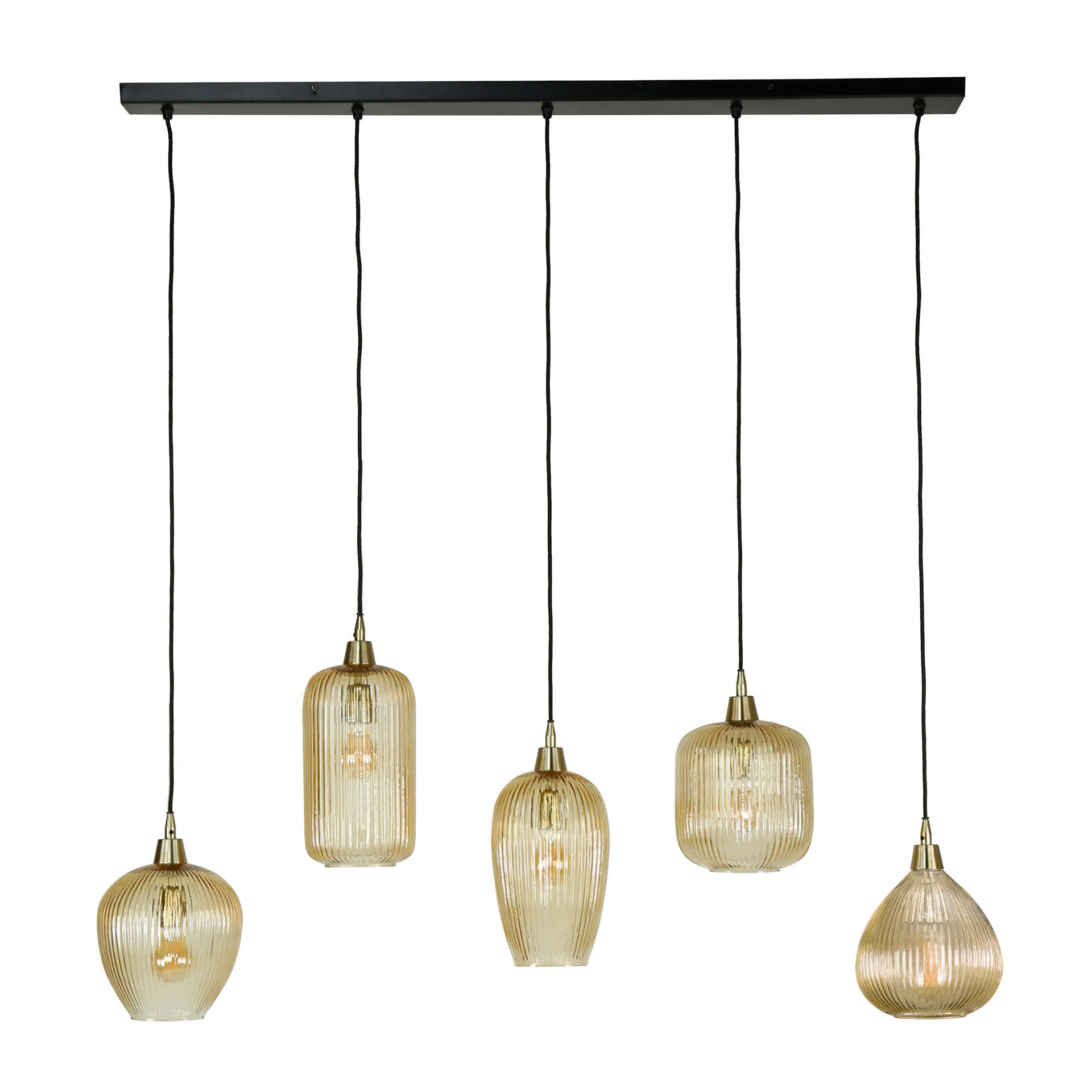 HÄNGELEUCHTE Stripe Grau 20/120/150 cm - Grau, Glas (20/120/150cm) - Hoyz Collection
