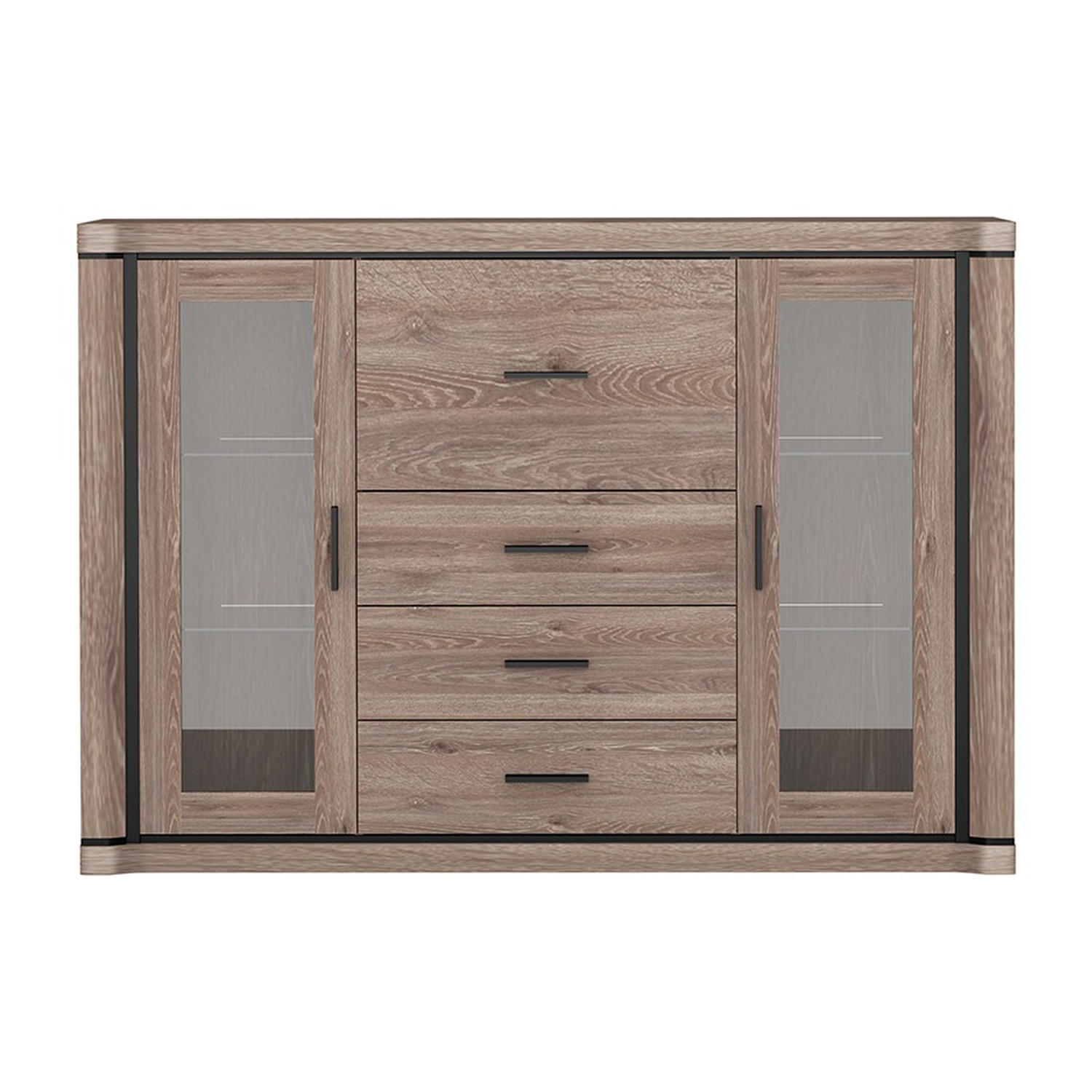 Koseto Highboard Trüffeleiche 157x111x45 cm