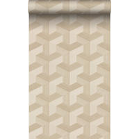 TAPETE 3D-Muster 50 x 900 cm - Beige, Papier (50/900cm) - Origin Wallcoverings