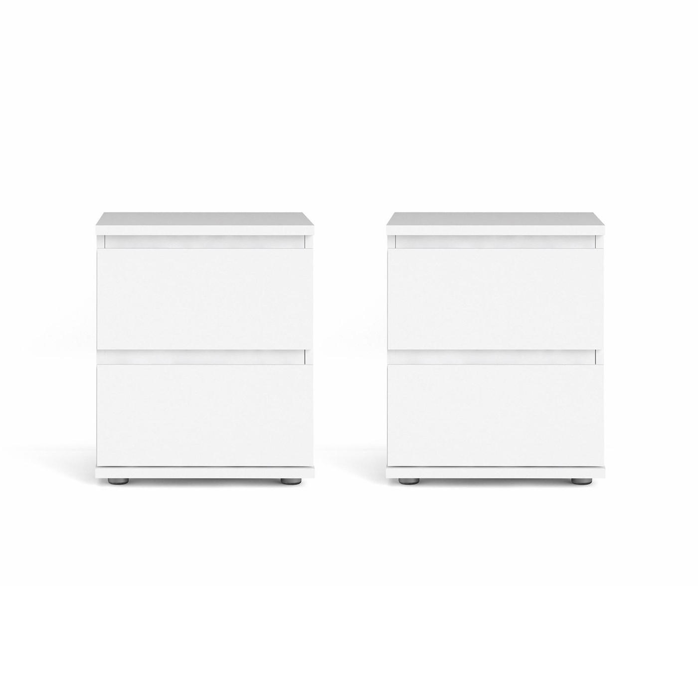 NACHTSCHRANK weiß - Weiß, Holzwerkstoff (40/48/34cm) - ebuy24