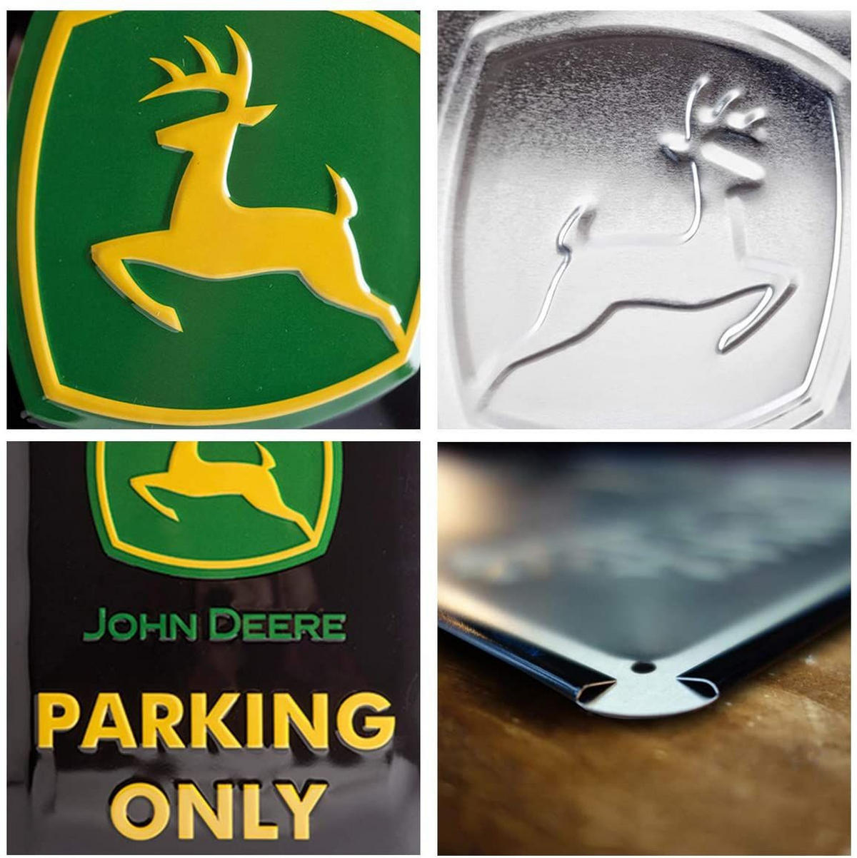 BLECHSCHILD 30/40 cm John Deere Parking Only - Multicolor, Metall (30/40/0.2cm) - Nostalgic-Art