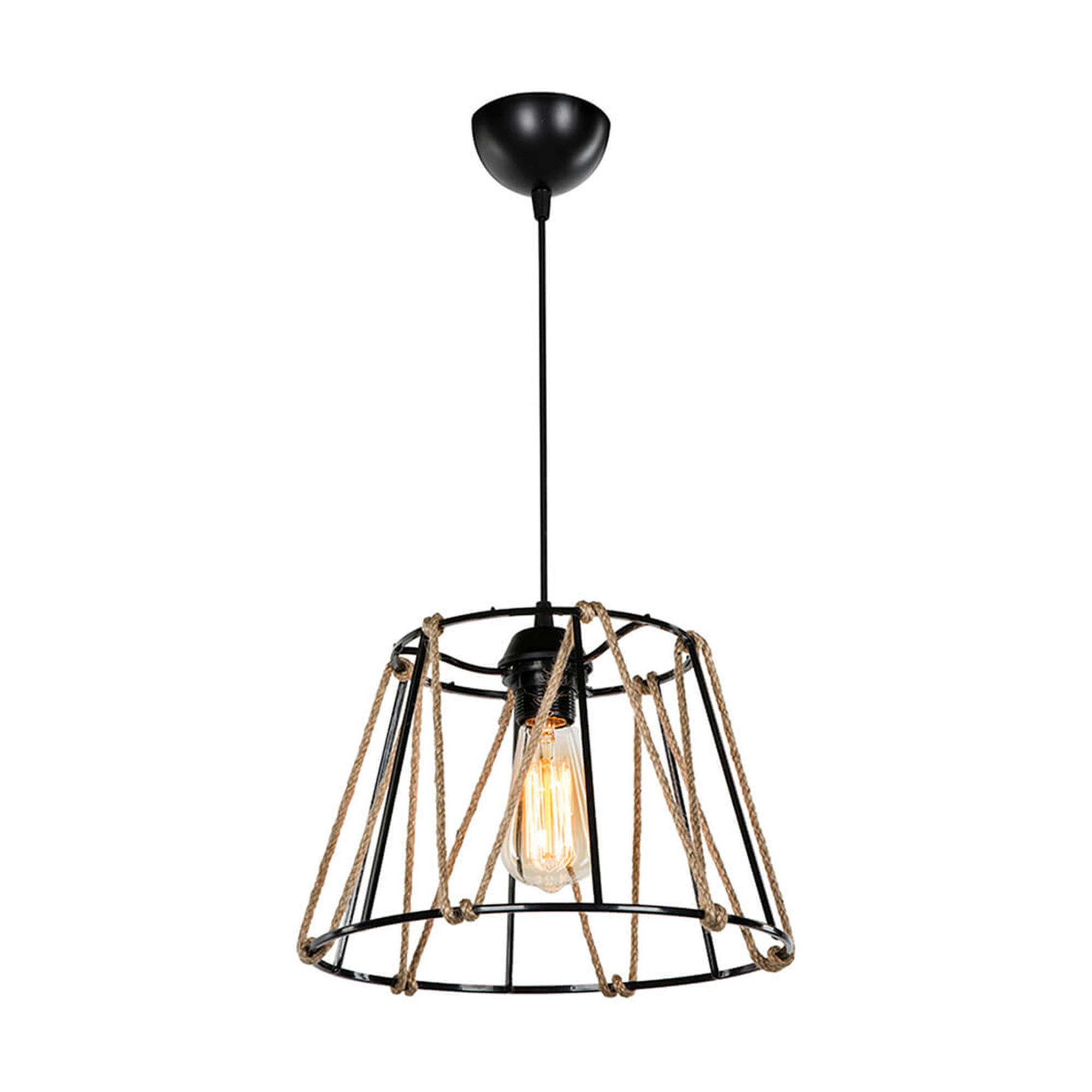 HÄNGELEUCHTE Halifax - Schwarz, Kunststoff (30/30/60cm) - lux.pro