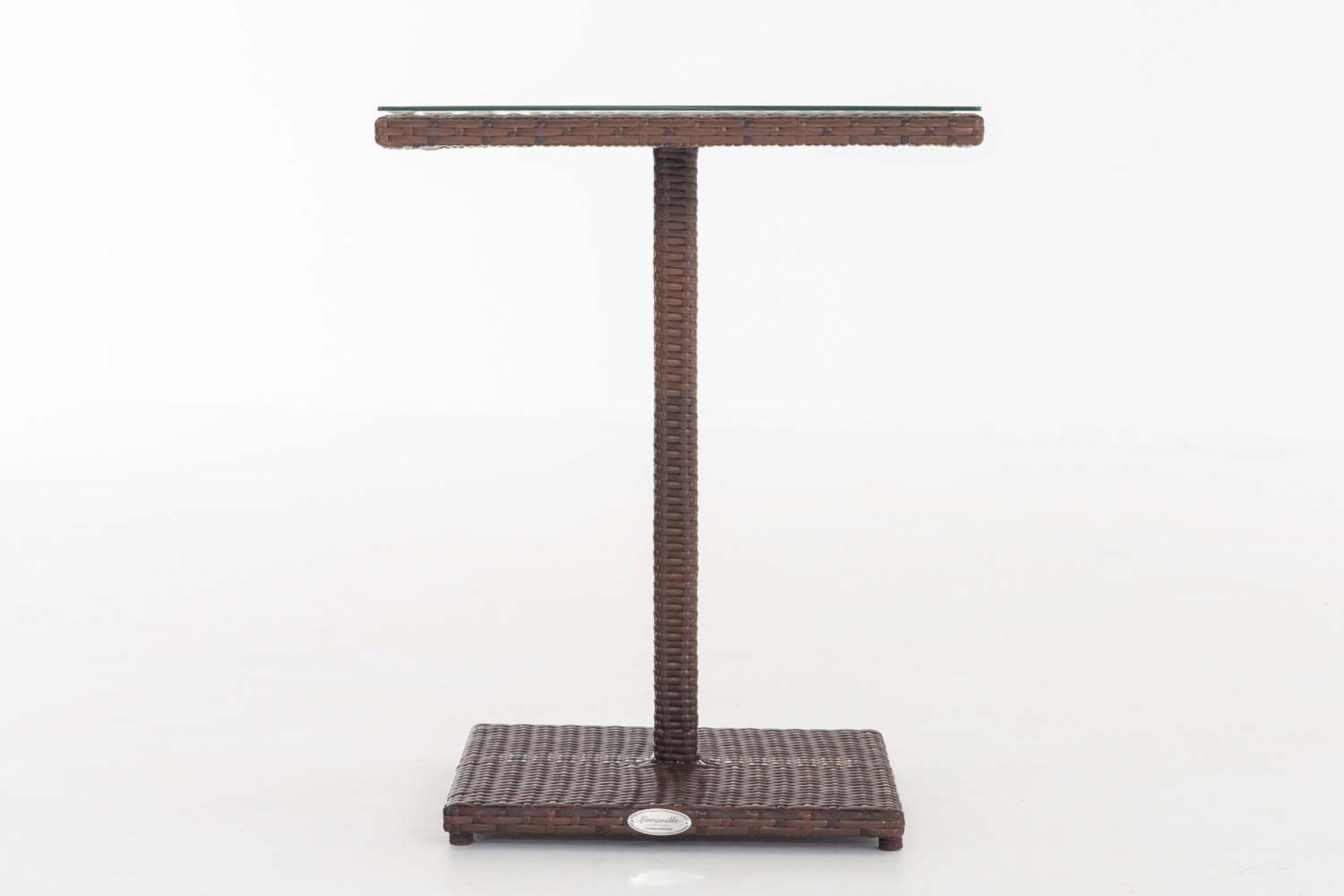 GARTENTISCH Parlo braun-meliert - Braun, Kunststoff (72.5/59/59cm) - TPFGarden