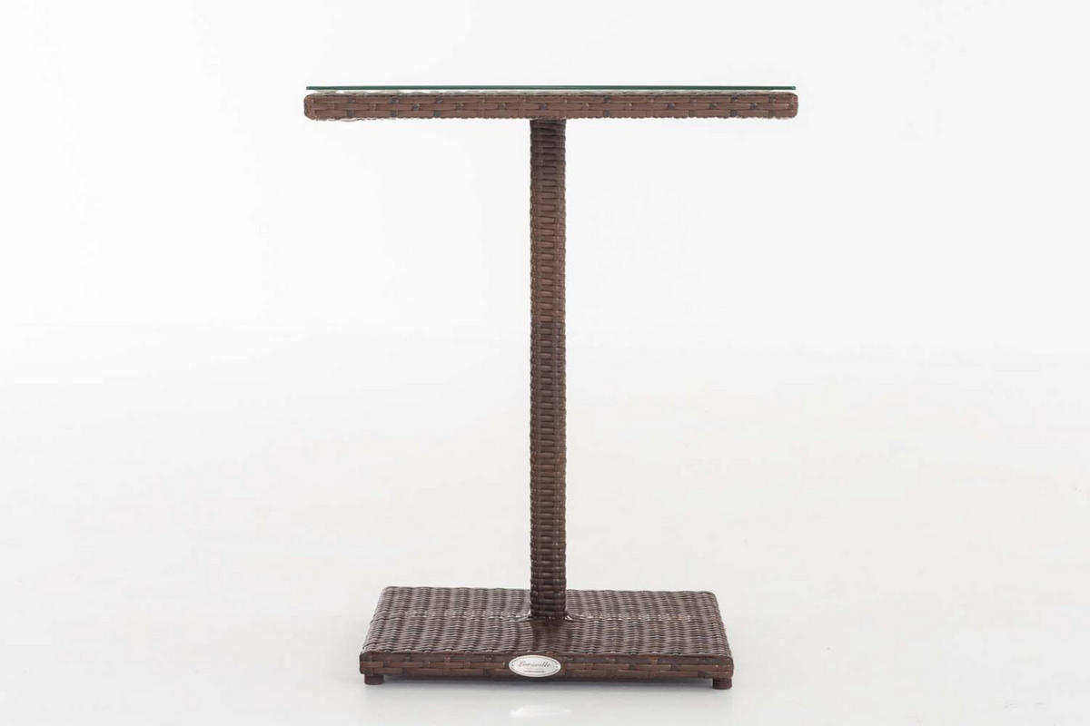 GARTENTISCH Parlo braun-meliert - Braun, Kunststoff (72.5/59/59cm) - TPFGarden