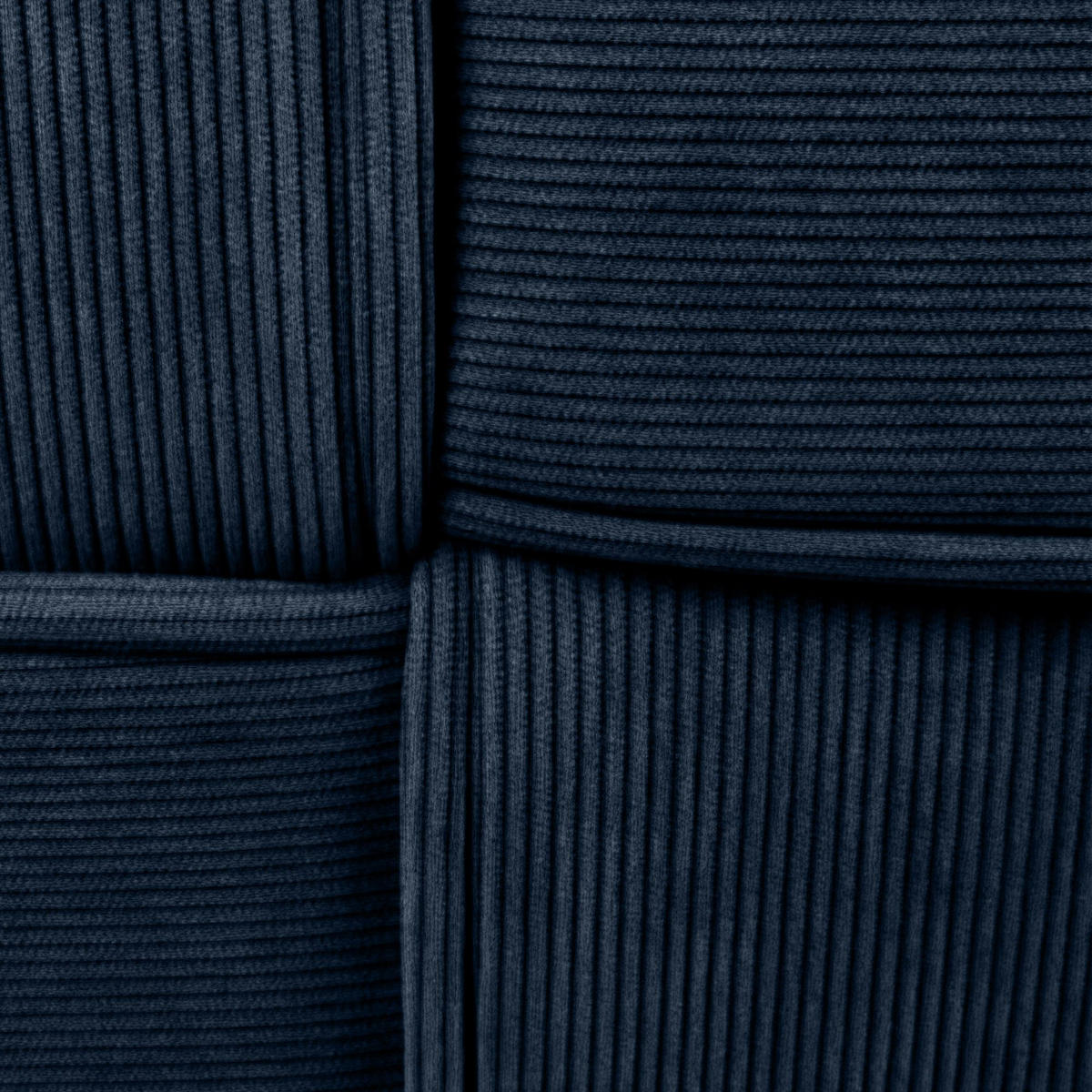 SITZWÜRFEL eckig 40/40/40 cm Cord Dunkelblau - Dunkelblau, Kunststoff/Textil (40/40/40cm) - CLP