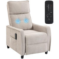MASSAGESESSEL,MANUELL verstellbar Leinenoptik Fernbedienung,creme - Creme, Textil (69/104/93cm) - Vallsero