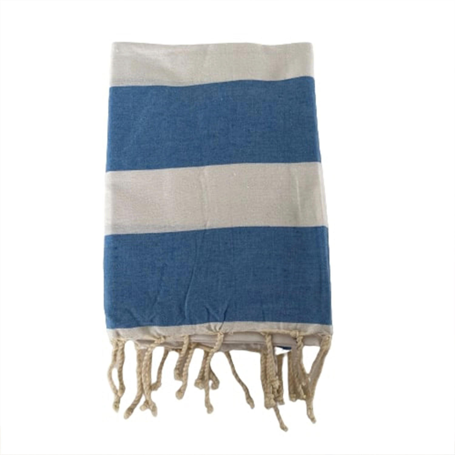 HAMAMTUCH Transat Hellblau 100x200 190g/m² - Blau, Textil (100/200cm) - LE COMPTOIR DE LA PLAGE