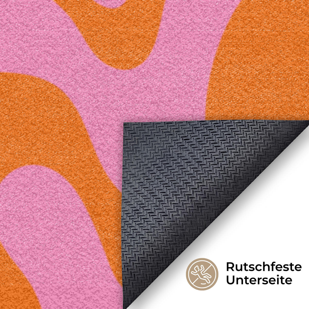 ROHOŽKA Vzor - Ružová - Oranžová - Abstraktné - Moderné 180x120 cm - pink, plast (180/120cm) - MuchoWow