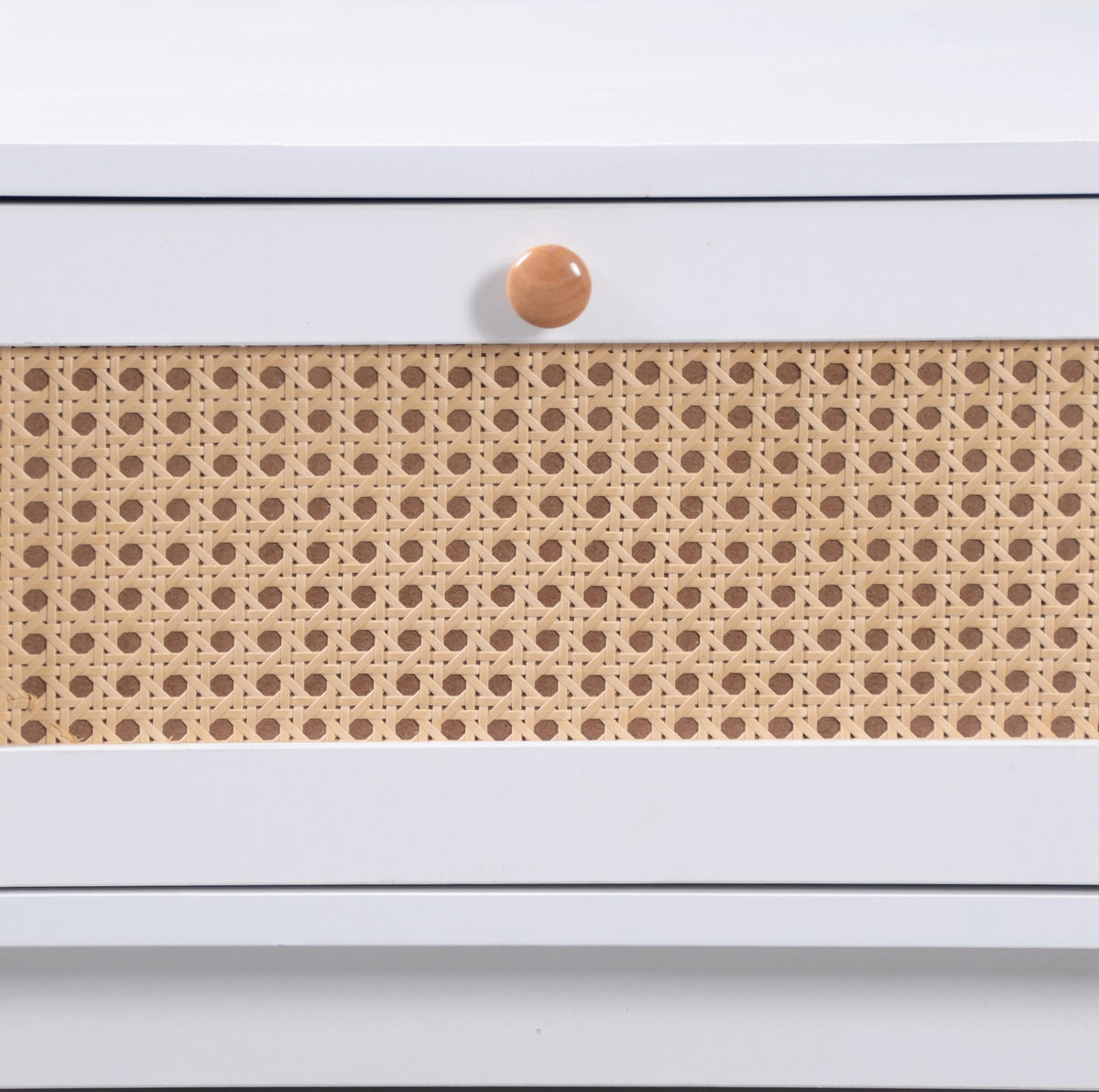 COUCHTISCH aus MDF 110x55x38,5 cm in Weiß und Holzfarbe mit Stauraum - Weiß, Holzwerkstoff (110/55/38.5cm) - Modfu
