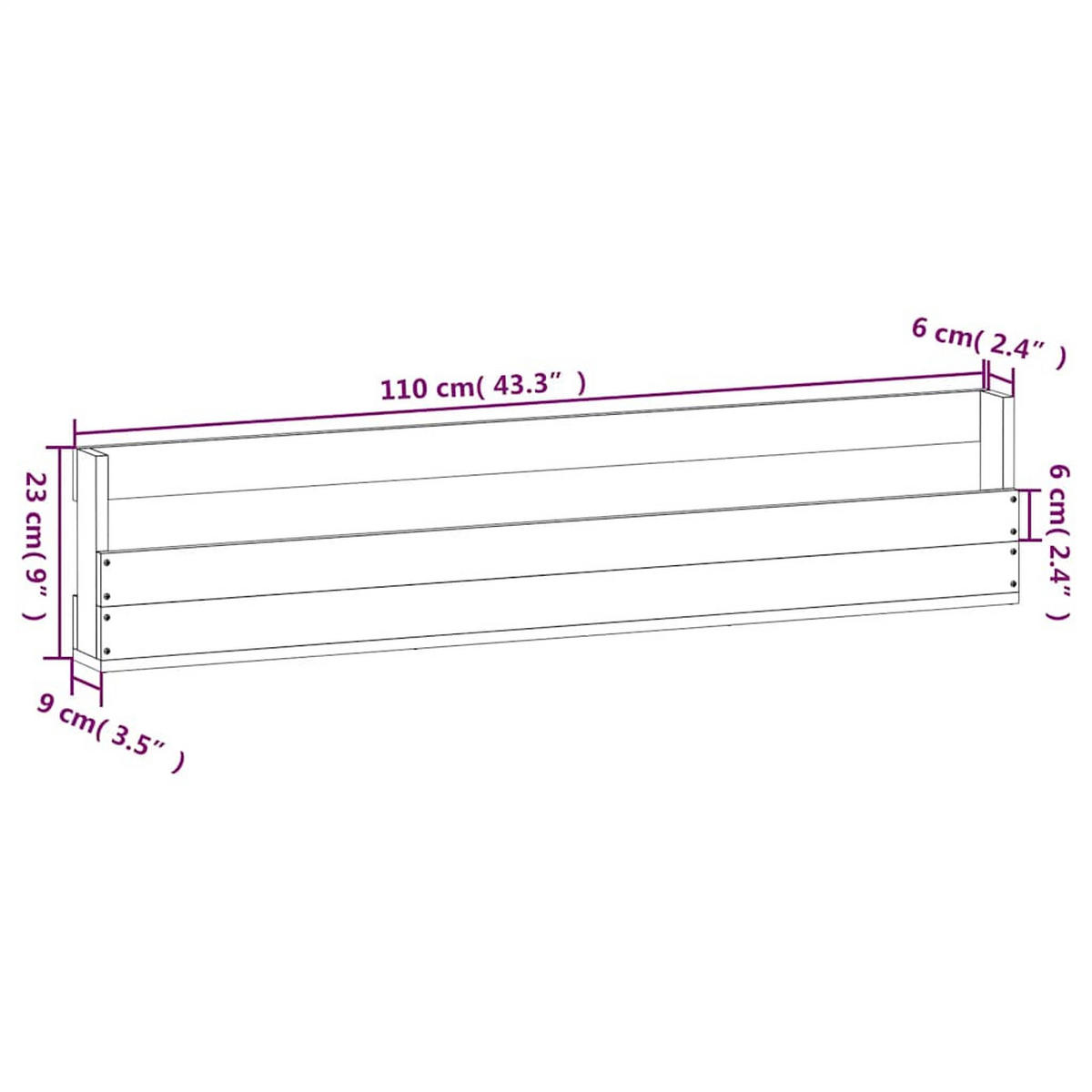 WAND-SCHUHREGALE 2 Stk. 110/9/23 Cm Massivholz Kiefer - Braun, Holz (110/23/9cm) - vidaXL