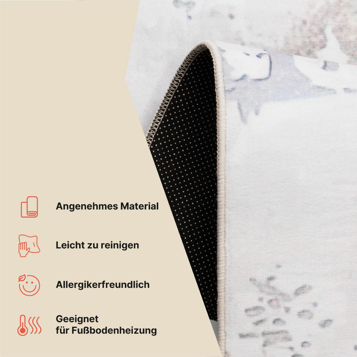 TEPPICH ASH Beige 140/200 cm - Beige, Textil (140/200cm) - Tapiso