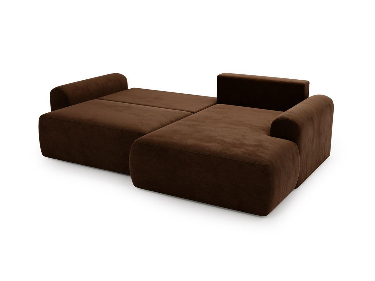 ECKSOFA Savana Dunkelbraun Links - Dunkelbraun, Holz/Textil (257/177cm) - Graingold