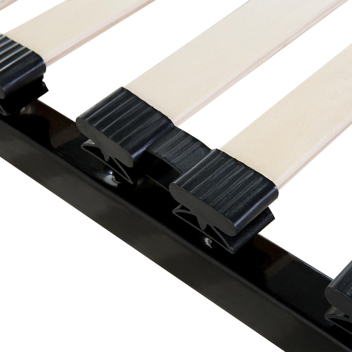 LATTENROST 160x200 cm Schwarz Combourg - Schwarz, Metall (160/21/200cm) - Beliani