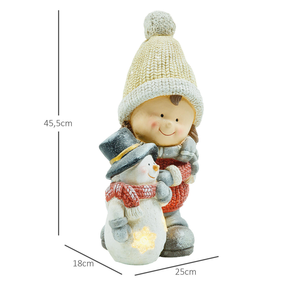 WEIHNACHTSFIGUR - Multicolor, Kunststoff/Metall (18/45.5/25cm) - HOMCOM