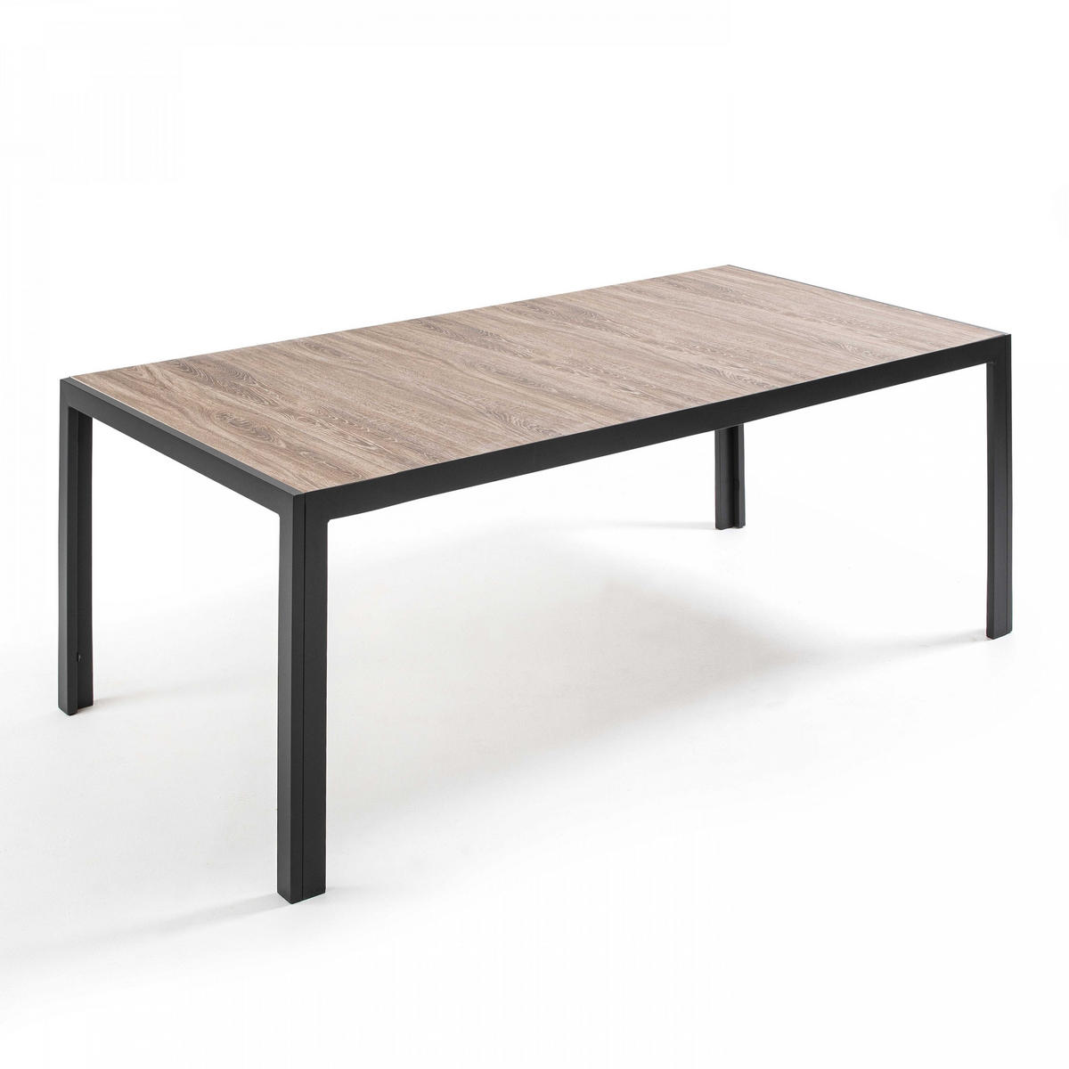 GARTENSET, Holz/Grau - Grau, Metall - Oviala