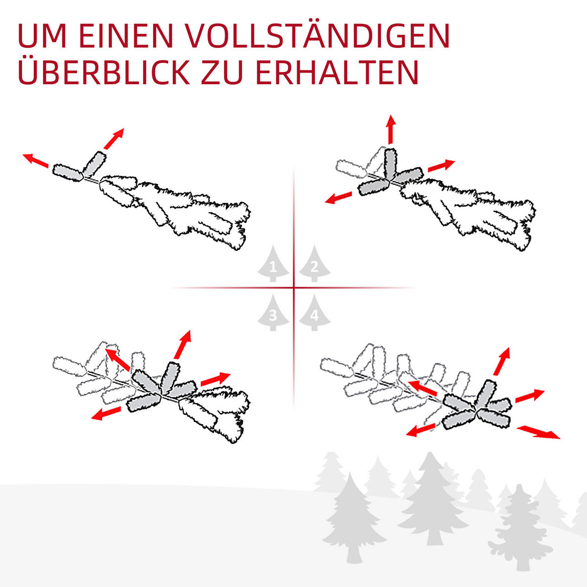 1,8 m künstliche Weihnachtsgirlande mit Lichterkette Blumendekoration Grün - Grün, Kunststoff/Metall (180cm) - HOMCOM