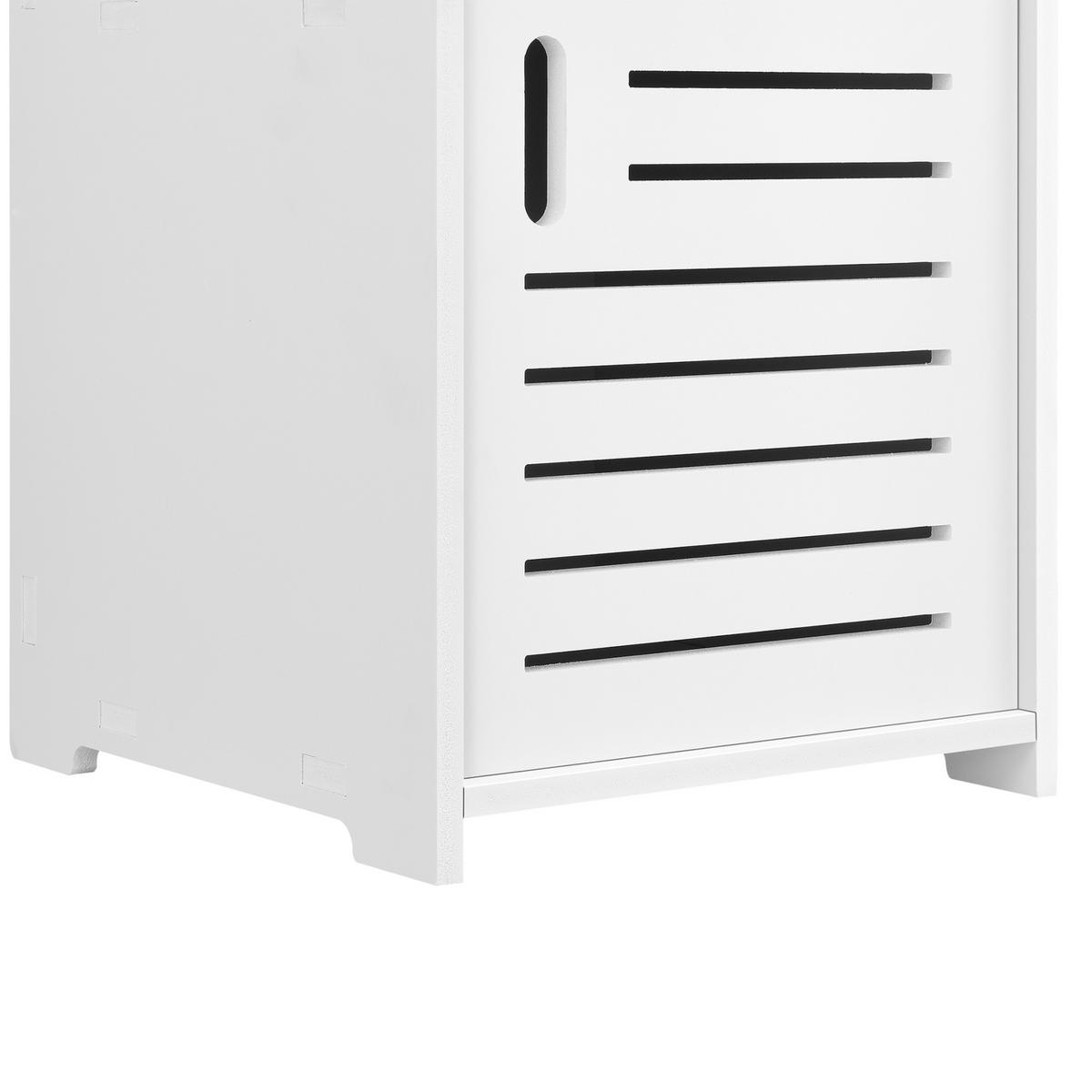 BADEZIMMERSCHRANK Svanvik - Weiß, Kunststoff (32/72/32cm) - [en.casa]